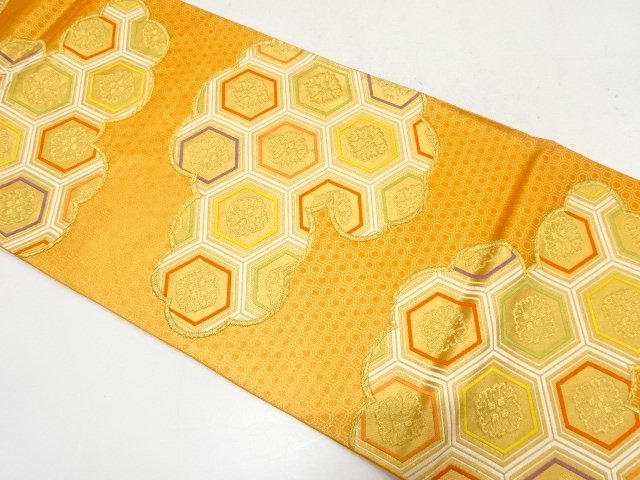JAPANESE KIMONO / FUKURO OBI / WOVEN FLOWER KIKKO